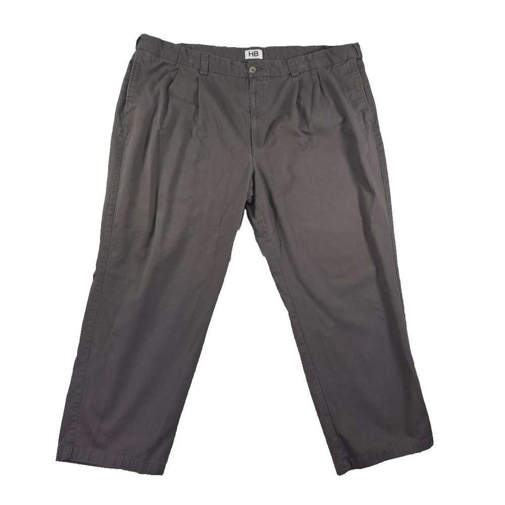 HB Harbor Bay Continuous Comfort Pleated Front Pants Men's Size 50x30 Big Man